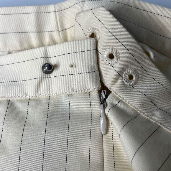 Vintage Jean Paul Gaultier Femme Ivory Pinstripe Suit Set Blazer & Pants (304) - Picture 15 of 16